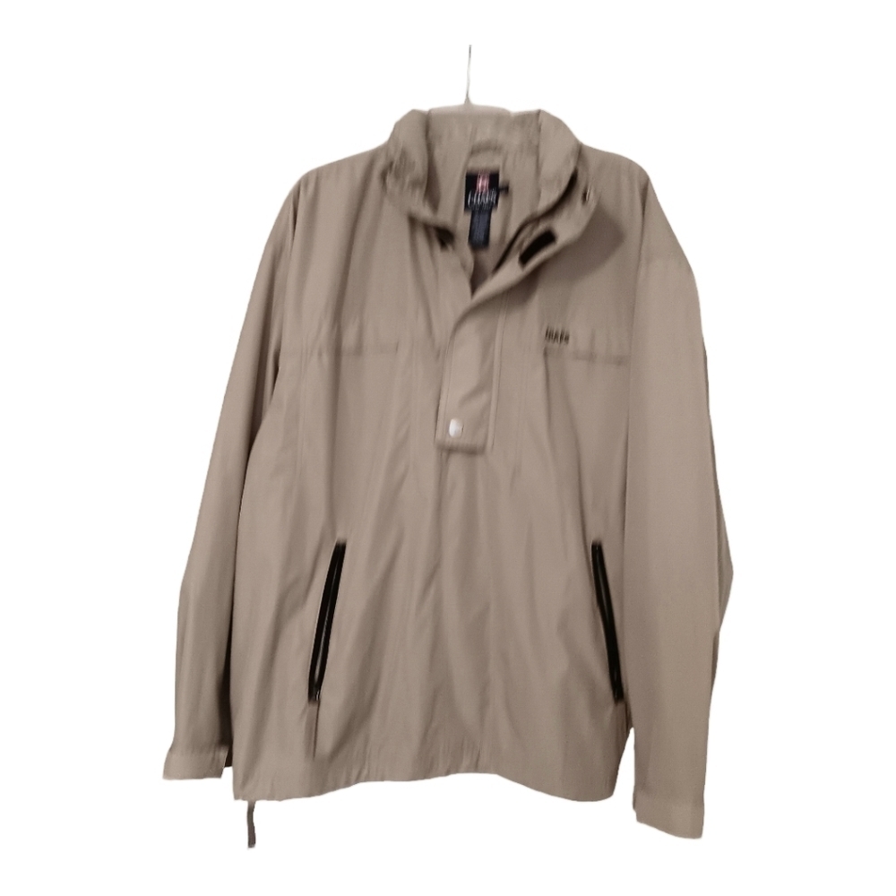 Chaps Men's Tan Pullover Windbreaker Jacket. Size L